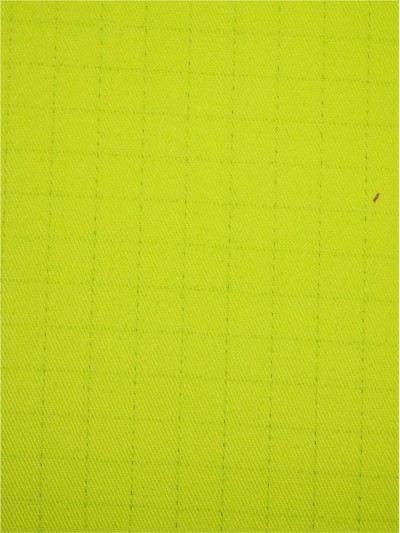 XX-XNXG  CVC75/24/1 Flame Retardant Anti-static Water Repellent Twill  Specification：16*16/180*56 阻燃布  螢光 正面照